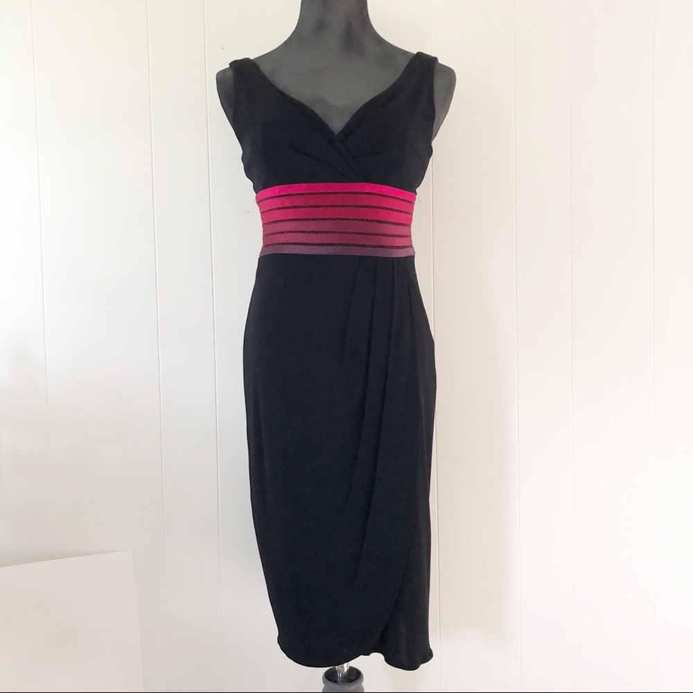 Kay Unger Color Banded Goddess Dress Size 4